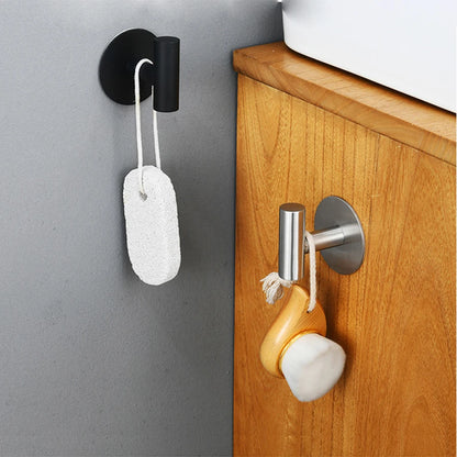 2Pcs Stainless Steel Adhesive Wall Hooks