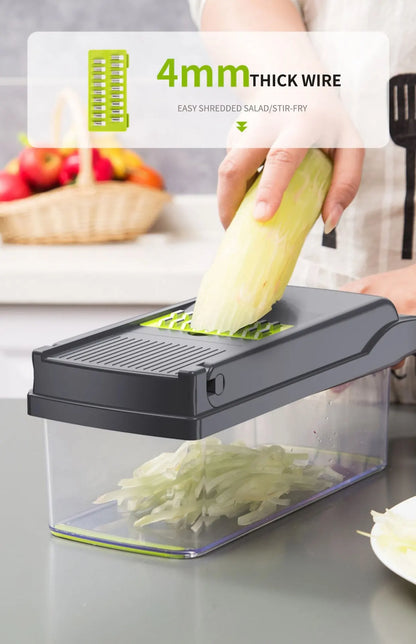 12 in 1 Multifunctional Veggie Slicer & Chopper Set(1 Pc)