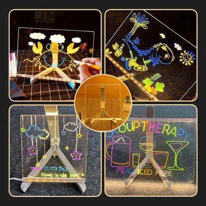 LED Note Board with 7 Color Pens