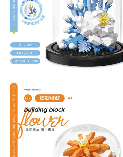 Flower Bouquet Bonsai Building Blocks