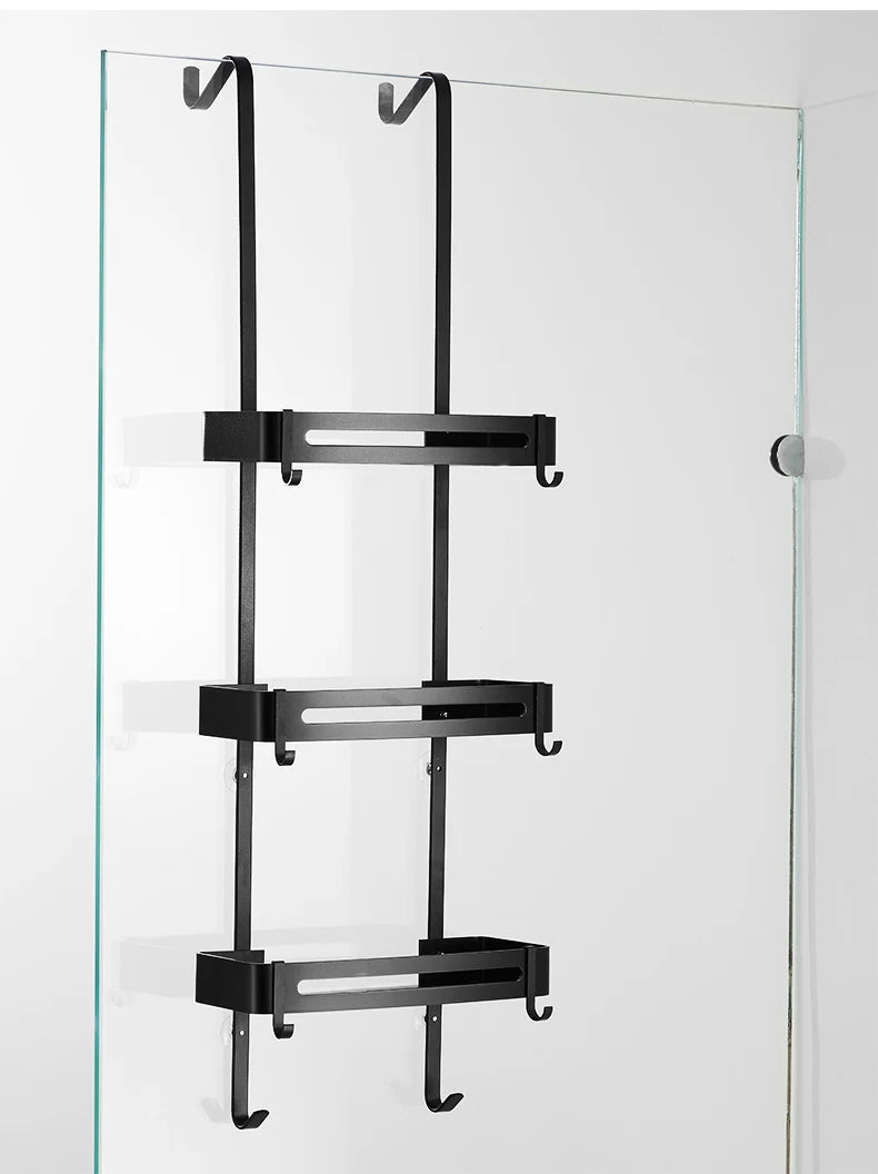 Nail-Free Hanging Bath Shelves