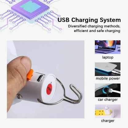 Rechargeable USB Camping LED Bulb with Hook