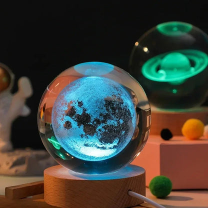 3D Crystal Ball Night Light Lamp