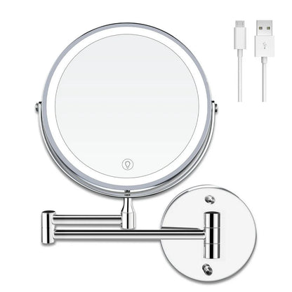 8" Rechargeable Vanity Mirror(10x Magnification)