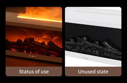 Colorful Flame Fireplace Aroma Diffuser Waterless Auto-Off Air Humidifier(Timer Remote Control)