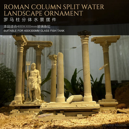 185mm Roman Column Aquatic Decor