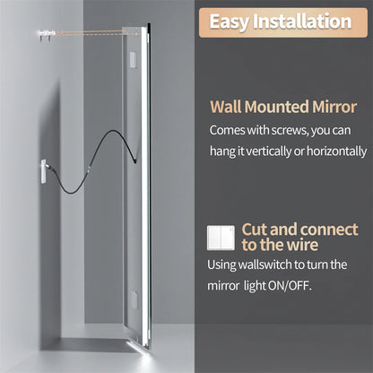 Large Illuminated LED Bluetooth Vanity Mirror(Anti-Fog)
