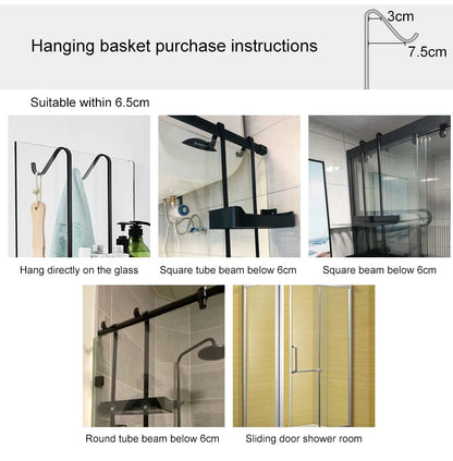 Nail-Free Hanging Bath Shelves