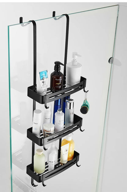 Nail-Free Hanging Bath Shelves
