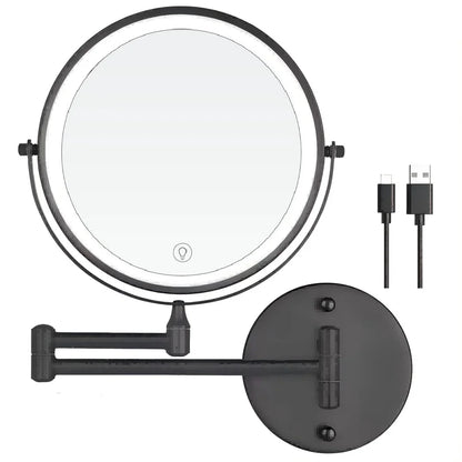 8" Rechargeable Vanity Mirror(10x Magnification)