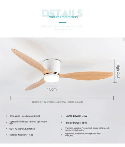 Remote Ceiling Fan &  LED Light