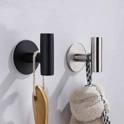 2Pcs Stainless Steel Adhesive Wall Hooks