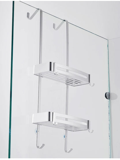 Nail-Free Hanging Bath Shelves