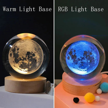 3D Crystal Ball Night Light Lamp