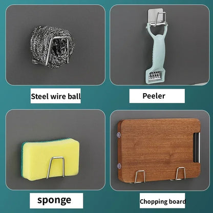 Kitchen Sponges Holder Stainless Steel (Sticky No-drill)