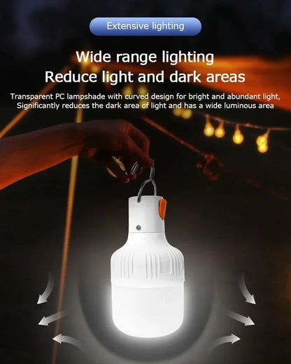 Rechargeable USB Camping LED Bulb with Hook