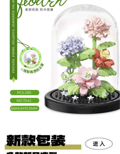 Flower Bouquet Bonsai Building Blocks